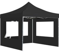 vidaXL Tente de réception professionnelle Pliable avec parois Aluminium 3×3m Anthracite