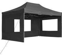 vidaXL Tente de réception professionnelle Pliable avec parois Aluminium 4,5×3m Anthracite