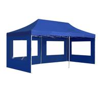 vidaXL Tente de réception professionnelle Pliable avec parois Aluminium 6×3m Bleu