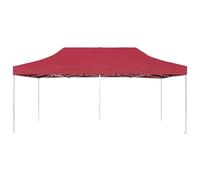 vidaXL Tente de réception professionnelle pliable en aluminium 6×3 m bordeaux