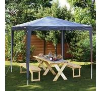 vidaXL Tente de Réception Tonnelle de Patio Chapiteau de Jardin Pavillon d'Extérieur Belvédère de Terrasse 48502 Bleu G