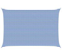 vidaXL Tente d'ombrage bleue et blanche 4 x 6 m en HDPE
