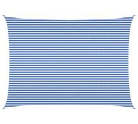 vidaXL Tente d'ombrage bleue et blanche 5 x 7 m en HDPE