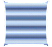 vidaXL Tente d'ombrage bleue et blanche 6 x 6 m en HDPE