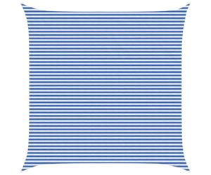 vidaXL Tente d'ombrage bleue et blanche 7 x 7 m en HDPE