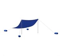 vidaXL Tente d'ombrage de plage avec sacs de sable bleu 304x300 cm