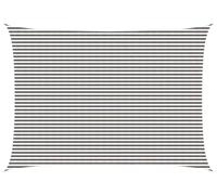 vidaXL Tente d'ombrage gris clair et blanc 5 x 6 m HDPE