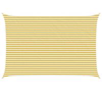 vidaXL Tente d'ombrage jaune et blanche 4 x 6 m en HDPE