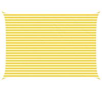 vidaXL Tente d'ombrage jaune et blanche 5 x 3,5 m 100 % polyester Oxford