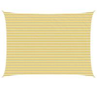 vidaXL Tente d'ombrage jaune et blanche 5 x 6 m en HDPE