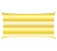 vidaXL Tente d'ombrage jaune et blanche 6 x 3 m 100 % polyester Oxford