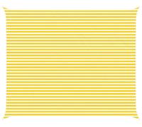 vidaXL Tente d'ombrage jaune et blanche 6 x 5 m 100 % polyester Oxford