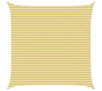 vidaXL Tente d'ombrage jaune et blanche 6 x 6 m en HDPE