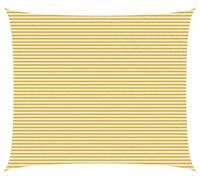 vidaXL Tente d'ombrage jaune et blanche 6 x 8 m en HDPE