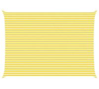 vidaXL Tente d'ombrage jaune et blanche 7 x 5 m 100 % polyester Oxford