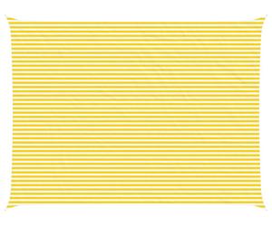vidaXL Tente d'ombrage jaune et blanche 8 x 6 m 100 % polyester Oxford