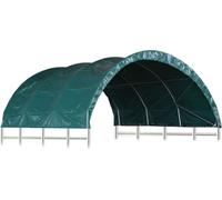 vidaXL Tente d'osier PVC 3,7x3,7 m Vert