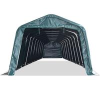 vidaXL Tente d'osier PVC 550 g/m² 3,3×16 m vert foncé