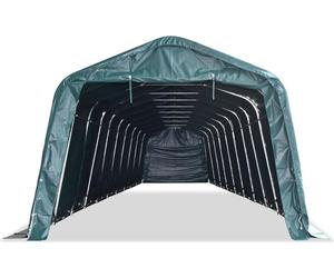 vidaXL Tente d'osier PVC 550 g/m² 3,3×16 m vert foncé