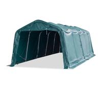 vidaXL Tente d'osier PVC 550 g/m² 3,3×8 m vert foncé