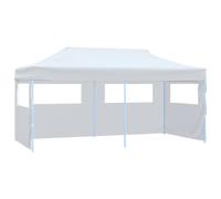vidaXL Tente de réception Pop-Up avec parois latérales Pliable 3x6 m Acier blanc