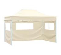 vidaXL Tente pliante avec 3 éléments latéraux 3x4,5 m Crème