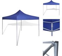 vidaXL Tente pliante 3 x 3 m Bleu - Pavillons & Tentes de réception