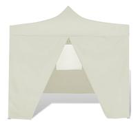 vidaXL Tente pliante 4 parois 3 x 3 m Blanc crème