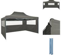 vidaXL Tente pliante à 3 parois 3x4,5 m Anthracite - Pavillons & Tentes de réception