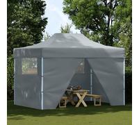 vidaXL Tente pliante Pop-Up avec 4 parois latérales 3 x 4,5 m Anthracite