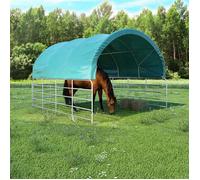 vidaXL Tente pour bétail PVC 3,7x3,7 m Vert 3056433