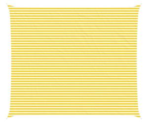 vidaXL Tente-soleil jaune et blanche 7 x 6 m 100 % polyester Oxford