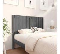 vidaXL Tête de lit Gris 125,5x4x100 cm Bois massif de pin