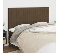 vidaXL Têtes de lit 4 pcs Marron foncé 100x5x78/88 cm Tissu