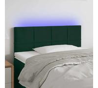 vidaXL Tête de lit à LED - 80 cm - Vert foncé