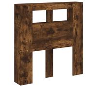 vidaXL Tête de lit à LED chêne fumé 100x18,5x103,5cm Bois d'ingénierie