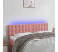 vidaXL Tête de lit à LED Velours 144x5x78/88 cm Rose