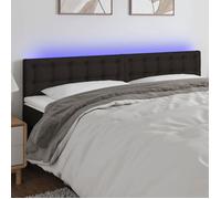 vidaXL Tête de lit à LED Tissu 180x5x78/88 cm Noir