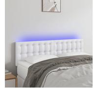 vidaXL Tête de Lit à LED Meuble de Chambre à Coucher Accessoire de Lit Double Tête de Cadre de Lit Intérieur Blanc 3121703