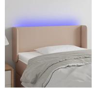 vidaXL Tête de lit LED 3123033 83x16x78/88 cm Similicuir Cappuccino