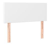 vidaXL Tête de Lit à LED Meuble de Chambre à Coucher Accessoire de Lit Simple Tête de Cadre de Lit Intérieur Blanc 90x5x78/88 cm Similicuir