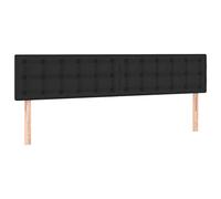 vidaXL Tête de lit à LED Noir 200x5x78/88 cm Similicuir