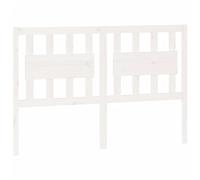 vidaXL Tête de Lit Accessoire de Lit Double Meuble de Chambre à Coucher Tête de Cadre de Lit Intérieur Blanc 145,5x4x100 cm Bois Massif de Pin