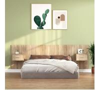 vidaXL Tête de lit avec armoires 3115702 Chêne Sonoma bois d'ingénierie