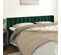 VidaXL Tête de lit avec oreilles 183x16x78/88 cm - Vert foncé