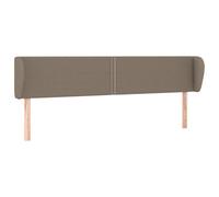 vidaXL Tête de lit avec oreilles MN7022 Tissu Taupe 183x23x78/88 cm