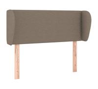 vidaXL Tête de lit avec oreilles taupe 93x23x78/88 cm Tissu