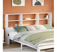 vidaXL Tête de lit 855652 - en bois massif de pin blanc 180 cm avec rangement