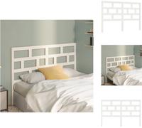 vidaXL Tête de lit Blanc 156x4x100 cm Pin massif - Tête & Pieds de lit