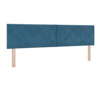 vidaXL Tête de lit Bleu foncé 180 cm Velours | Profil bas moderne avec une finition en velours lisse, S'adapte à différents lits,